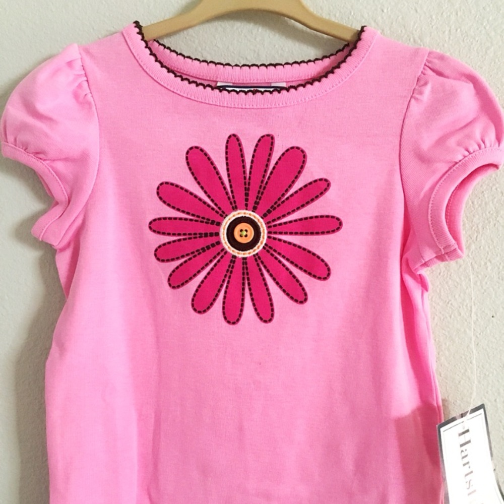 Hartstrings Pink Daisy Toddler Girls Knit Top NWT
